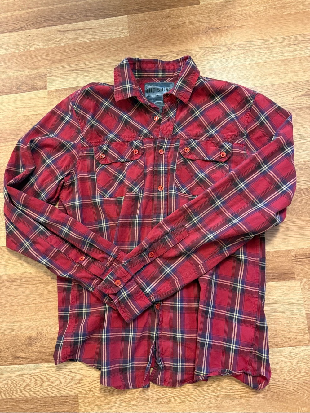 Joe's Jeans Red Plaid Button-Down Shirt